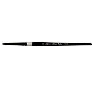 Round / Squirrel Blend Black Velvet Watercolor Brushes / Silver Brush