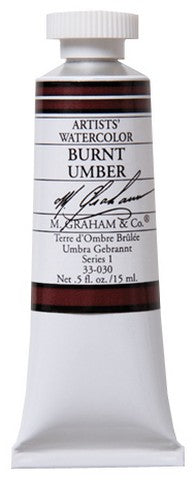 Burnt Umber 15ml / Watercolor / M. Graham