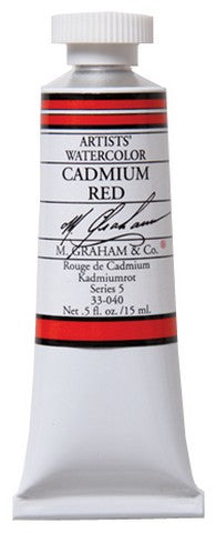 Cadmium Red 15ml / Watercolor / M. Graham