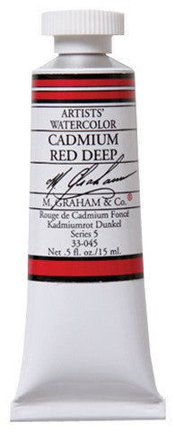 Cadmium Red Deep 15ml/ Watercolor / M. Graham