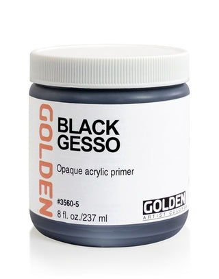 8oz / Black Gesso / Golden