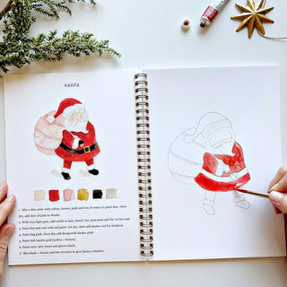 "Christmas" / Beginner Watercolor Workbook