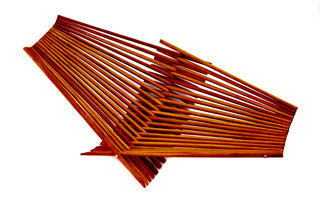 Dark Tea Stained / Narrow Folding Chopstick Basket