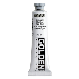 Iridescent Stainless Steel (Fine) 2oz / Heavy Body Acrylics / Golden Paints