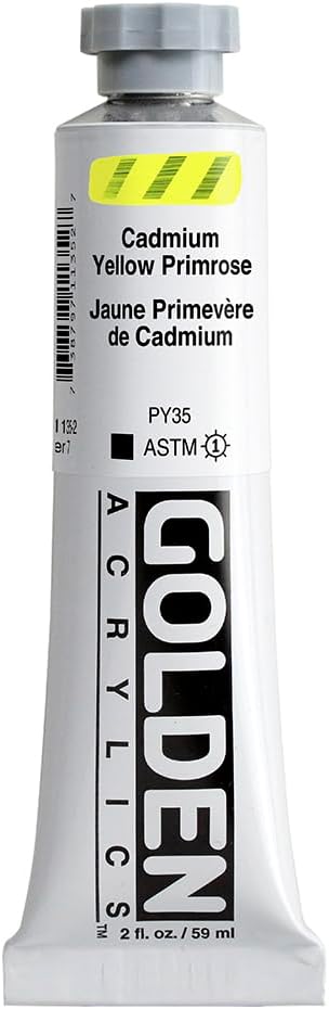 C.P. Cadmium Yellow Primrose 2oz / Heavy Body Acrylics / Golden Paints