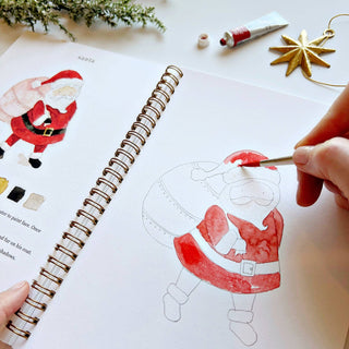 "Christmas" / Beginner Watercolor Workbook