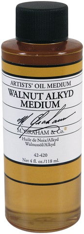 4oz / Walnut Alkyd Oil Medium / M. Graham