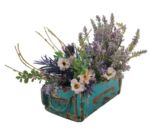 Blue Vintage Brick Mould/Wooden Planter