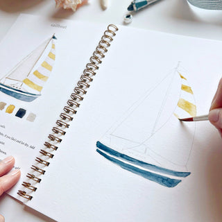 "Seaside" / Beginner Watercolor Workbook