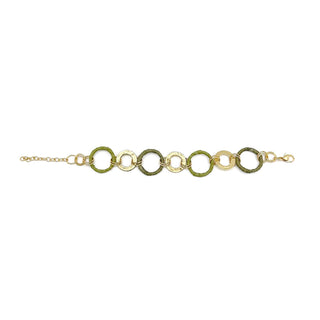 Sachi Raffia Rings Bracelet - Olive Large and Small Rings