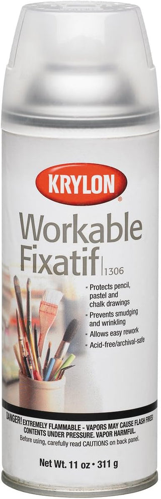 11oz / Workable Acid Free Fixatif Spray / Krylon