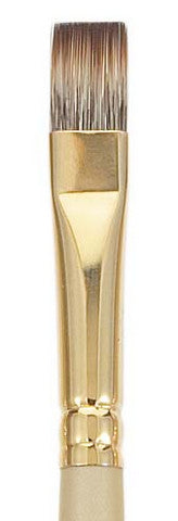 Flat / Long Handle Synthetic Mongoose Oil Brushes / Imperial 6600