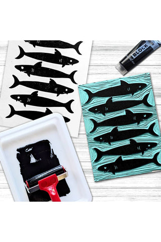 3pk / 8.3 x 11.7" / Soft Cut Lino Printing Bloc Sheets / Zieler