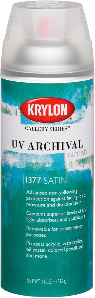 11oz / Satin / UV Archival Varnish Spray / Krylon