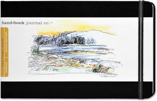 8.25x5.5” / Ivory Black / Large Landscape Artist Journal / Handbook Journal Co