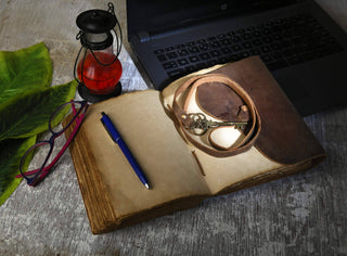 Brown / 6x8" / Leather Bound Handmade Paper Journal