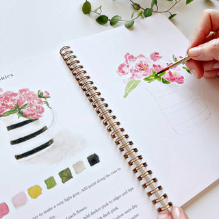 "Bouquets" / Beginner Watercolor Workbook