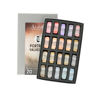 Set of 20 / Portrait Values 6-8  / Handrolled Soft Pastels / Jack Richeson