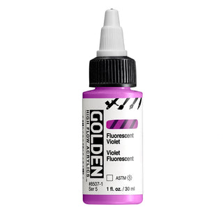 Fluorescent Violet / 1oz / High Flow Acrylics / Golden Paints