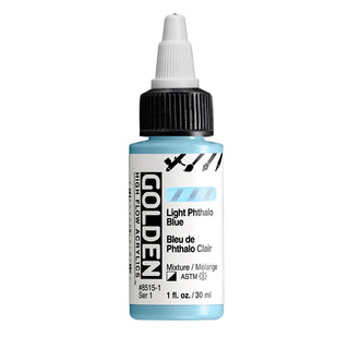 Light Phthalo Blue / 1oz / High Flow Acrylics / Golden Paints