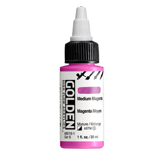 Medium Magenta / 1oz / High Flow Acrylics / Golden Paints