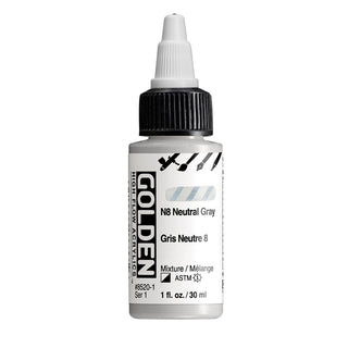 N8 Neutral Gray / 1oz / High Flow Acrylics / Golden Paints