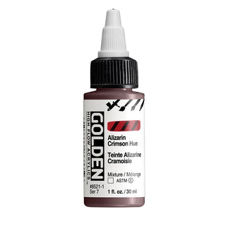 Alizarin Crimson Hue / 1oz / High Flow Acrylics / Golden Paints