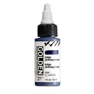 Indigo Anthraquinone / 1oz / High Flow Acrylics / Golden Paints