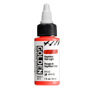 Naphthol Red Light / 1oz / High Flow Acrylics / Golden Paints