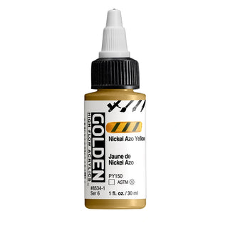 Nickel Azo Yellow / 1oz / High Flow Acrylics / Golden Paints