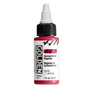 Quinacridone Magenta / 1oz / High Flow Acrylics / Golden Paints