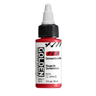 Quinacridone Red / 1oz / High Flow Acrylics / Golden Paints