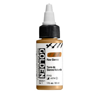 Raw Sienna / 1oz / High Flow Acrylics / Golden Paints