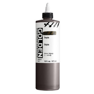 Sepia / 4oz / High Flow Acrylics / Golden Paints