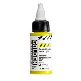 Benzimidazolone Yellow Light / 1oz / High Flow Acrylics / Golden Paints