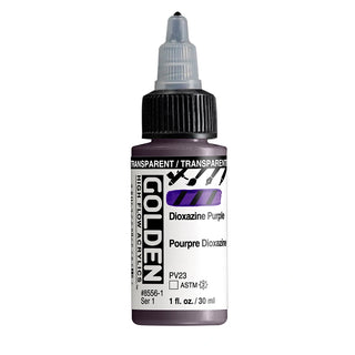 Transparent Dioxazine Purple / 1oz / High Flow Acrylics / Golden Paints