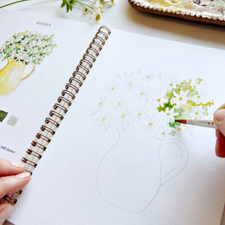"Flowers" / Beginner Watercolor Workbook