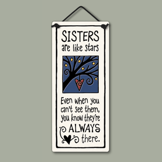 Sisters are like Stars / Ceramic Wall Hanging