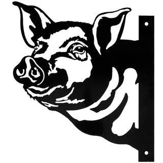 Pig / Outdoor Metal Peekaboo Decor