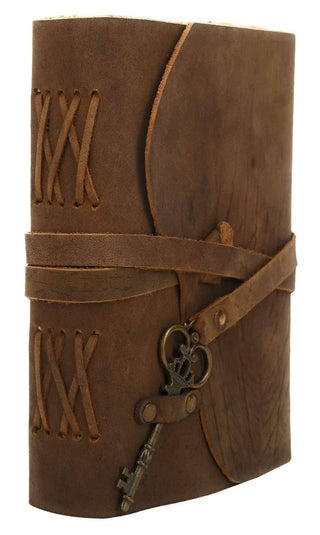 Brown / 6x8" / Leather Bound Handmade Paper Journal