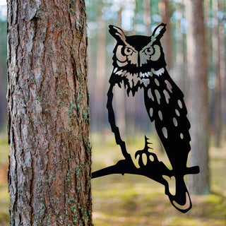 Owl / Outdoor Metal Peekaboo Decor
