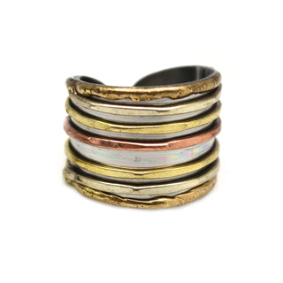 Mixed Metal Cuff Ring / Anju