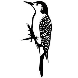 Woodpecker / Outdoor Metal Peekaboo Decor