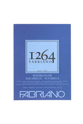 9"x12" / 140lbs Cold Press / 1264 Watercolor Pad / Fabriano