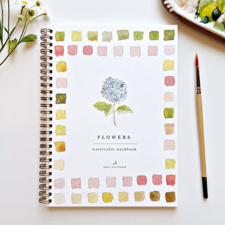 "Flowers" / Beginner Watercolor Workbook