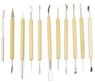 Set of 11 / Misc Clay Pottery & Sculpture Tool / Pacific Arc