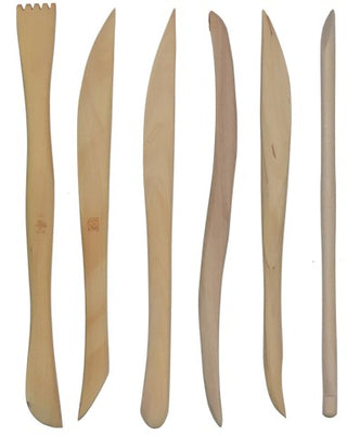 Set of 6 / Wooden Mini Pottery & Sculpture Tool / Pacific Arc