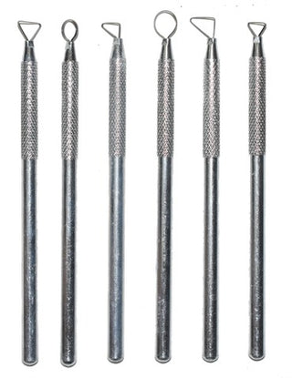 Set of 6 / Metal Clay Ribbon Pottery & Sculpture Tool / Pacific Arc