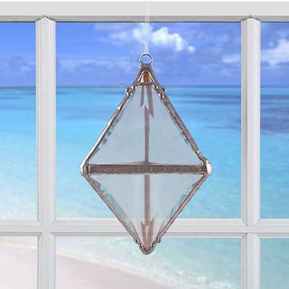 Double Pyramid / Glass Rainbow Water Prism Suncatcher