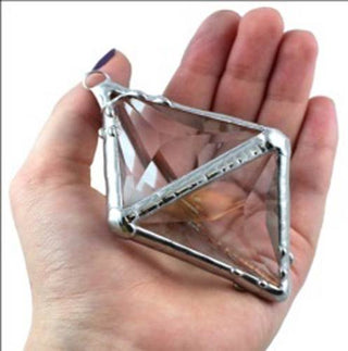 Double Pyramid / Glass Rainbow Water Prism Suncatcher